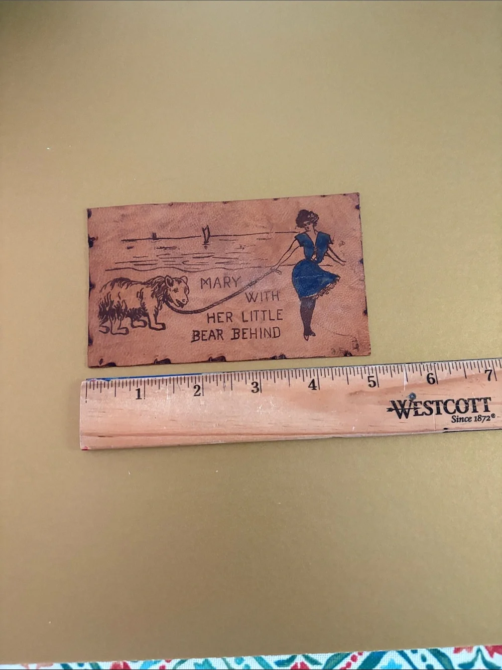 Vintage Leather Comic Postcard